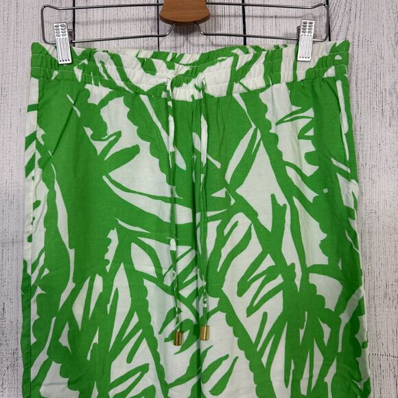 Lilly Pulitzer x Target Women's XS Green Rayon Palazzo Tropical Wide Legs Pants - Picture 2 of 7